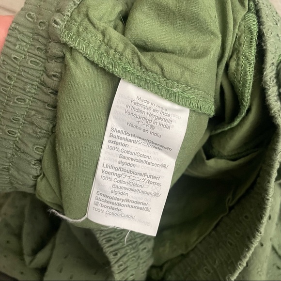 J. Crew Factory Drawstring Eyelet Pants, Olive Green, 00 - Picture 7 of 7